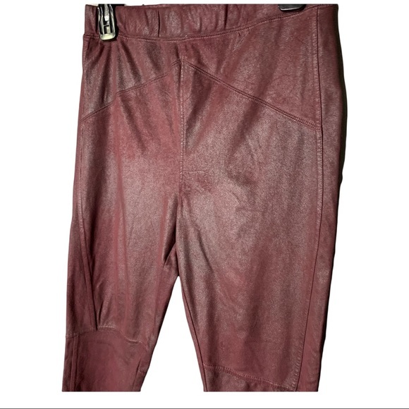 free people faux suede leggings wine Size Small - Picture 12 of 12